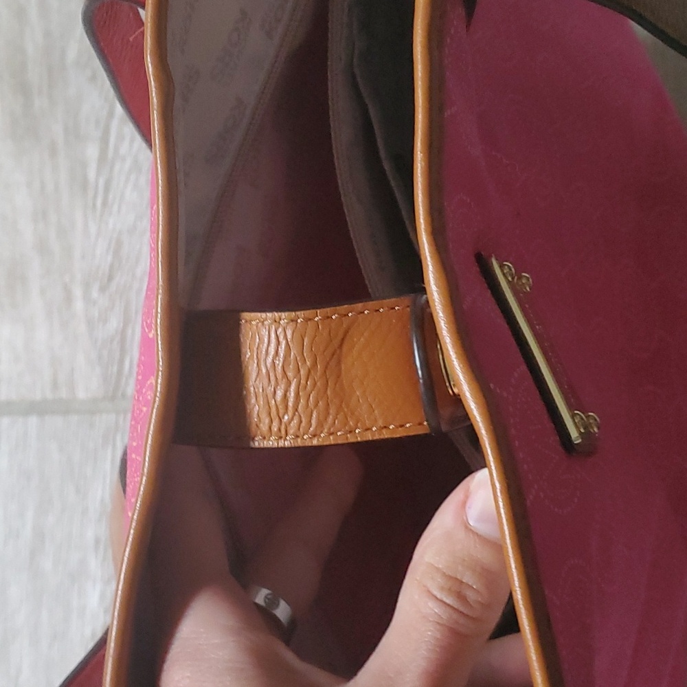 Michael Kors Pink Logo Canvas Tote - Picture 11 of 14
